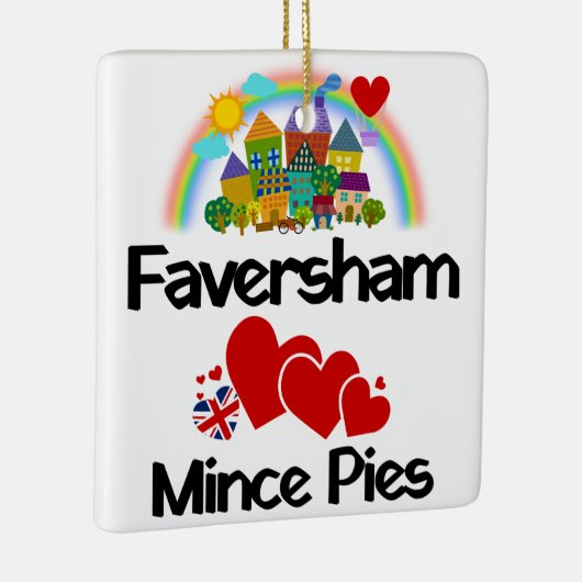 Faversham Kent, UK Loves Mince Pies セラミックオーナメント (右)