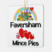 Faversham Kent, UK Loves Mince Pies セラミックオーナメント (左)