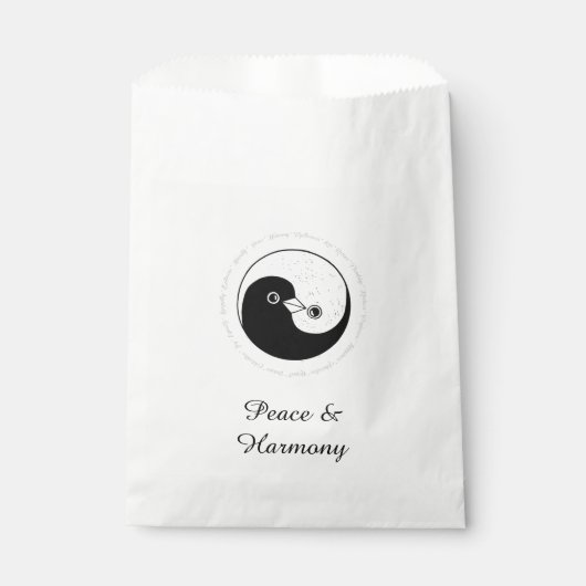 FAVORバッグb/w YinYang Dove Harmomy フェイバーバッグ (正面)