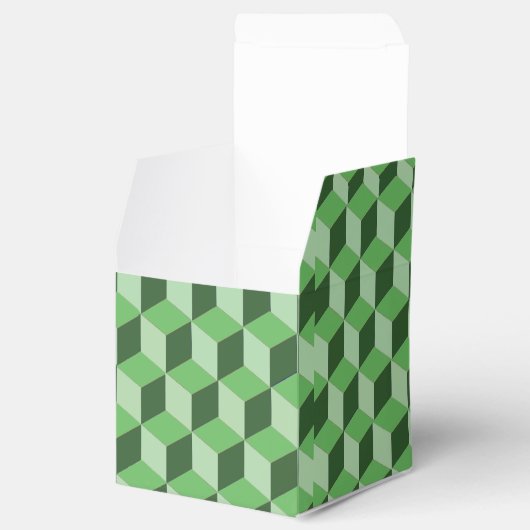 Favor Box – 緑の光学錯覚 フェイバーボックス (オープン)