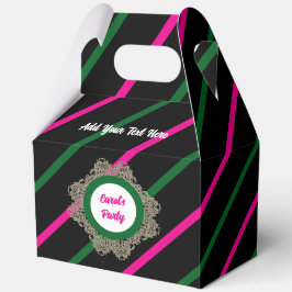 Favor Box 5 ブラック(ピンク グリーン) RFPMDesigns 2024 フェイバーボックス