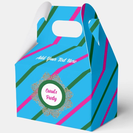 Favor Box 5 Blue(Pink Green) RFPMDesigns 2024 フェイバーボックス (正面)