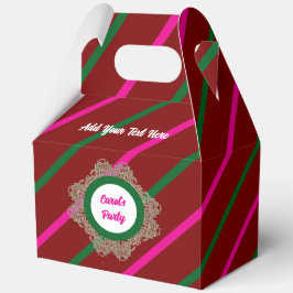 Favor Box 5 Burgundy(Pink Green) RFPMDesigns 2024 フェイバーボックス