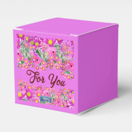Favor Box Cube (ピンクフラワーミックス) RFPMDesigns 2024 フェイバーボックス