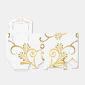 Favor Box-Fancy Gold Heart フェイバーボックス (折り畳みなし)