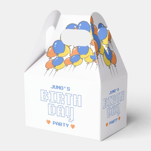 Favor Box for Birthday Party | Retro フェイバーボックス (正面サイド)