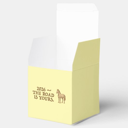 Favor Box with motivational text and horse フェイバーボックス (オープン)
