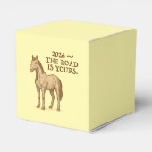 Favor Box with motivational text and horse フェイバーボックス (裏面サイド)