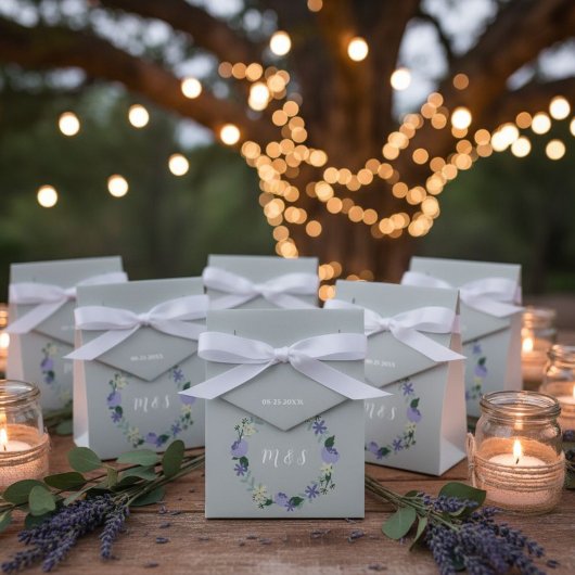 Favor boxes with bows, Elegant favor boxes フェイバーボックス