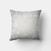 Favor Silverエレガントな冬の結婚式の氏及び夫人 クッション (裏面)