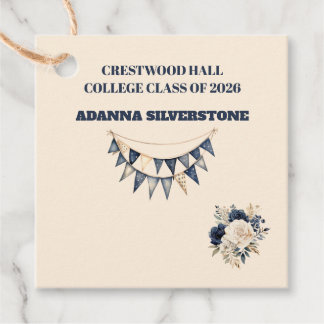 Favor Tags-Editable Grad Keepsakes Favor Tags フェイバータグ