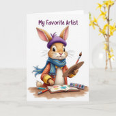 Favorite Artist Bunny Card カード (黄色い花)