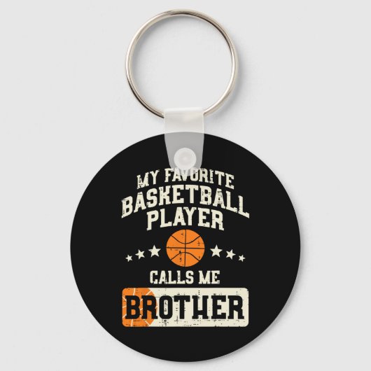 Favorite Bysketbyll Player Brother Family Byller B キーホルダー (正面)