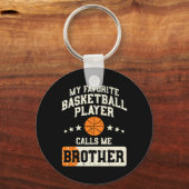 Favorite Bysketbyll Player Brother Family Byller B キーホルダー (正面)