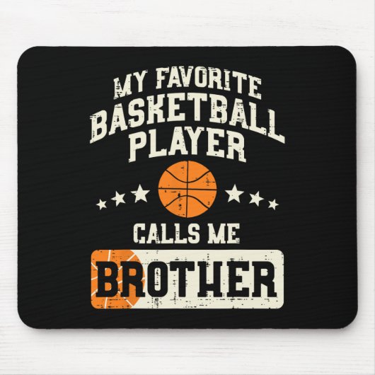 Favorite Bysketbyll Player Brother Family Byller B マウスパッド (正面)