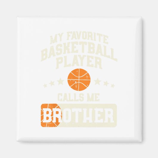 Favorite Bysketbyll Player Brother Family Byller B マグネット (正面)