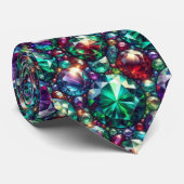 Favorite Colors Jewel Tone Gemstone Pattern ネクタイ (ロール)