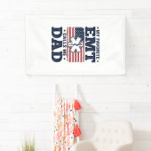 Favorite EMT Calls Me Dad Vintage Patriotic Shirt  横断幕 (インサイチュ)