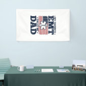 Favorite EMT Calls Me Dad Vintage Patriotic Shirt  横断幕 (トレードショー)