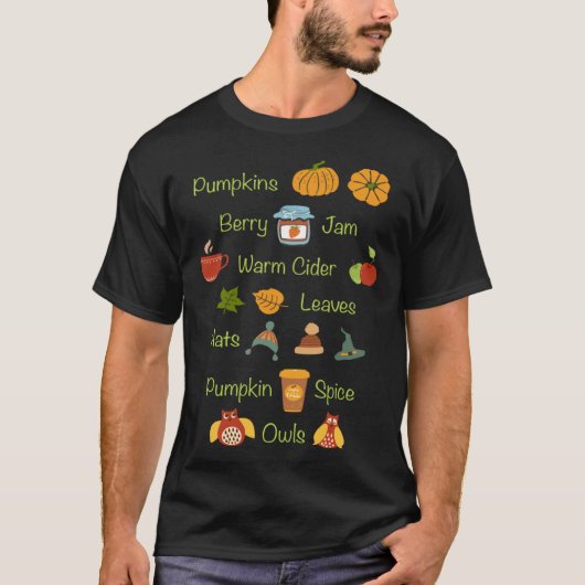 Favorite Fall Things Autumn Season Tシャツ (正面)