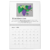 Favorite Fruits (With nutritional info) カレンダー (3月 2026)