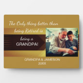 Favorite Gift! Retired Grandpa Photo Plaque フォトプラーク (正面)