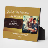 Favorite Gift! Retired Grandpa Photo Plaque フォトプラーク (側面)