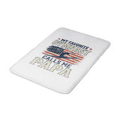 Favorite Gymnast Calls Me Papa Patriotic Vintage S バスマット (アングル)