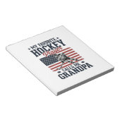 Favorite Hockey Player Calls Me Grandpa Vintage Sh ノートパッド (アングル)