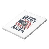 Favorite Hockey Player Calls Me Grandpa Vintage Sh ノートパッド (回転)