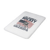 Favorite Hockey Player Calls Me Grandpa Vintage Sh バスマット (アングル)