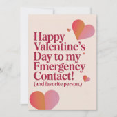 Favorite Person Cute Hearts Funny Retro Valentines シーズンカード (正面)