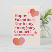 Favorite Person Cute Hearts Funny Retro Valentines シーズンカード (スタンド正面)