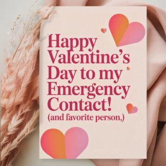 Favorite Person Cute Hearts Funny Retro Valentines シーズンカード