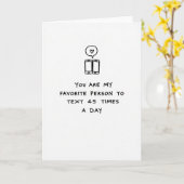 Favorite Person Text Love Card カード (黄色い花)