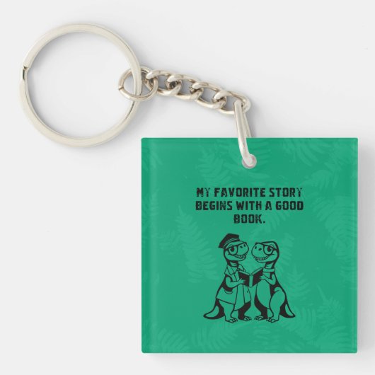 Favorite Story Good Book Lover Reading Design キーホルダー (正面)