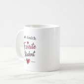 Favorite Student Personalized Teacher Gift コーヒーマグカップ (正面左)