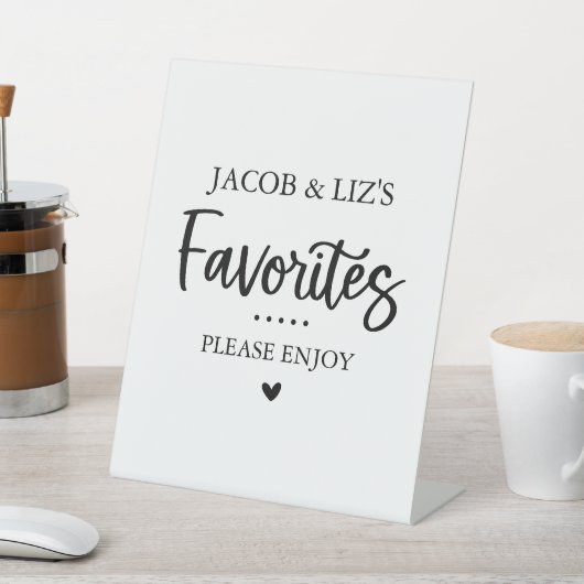 Favorite Sweets and Treats Favor Table Sign 台座サイン (インサイチュ)