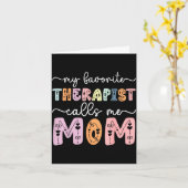 Favorite therapist calls mom daughter son mothers カード (黄色い花)