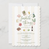 Favorite Things ギフト交換 クリスマスパーティー 招待状 (正面)