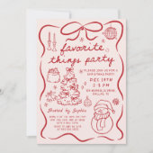 Favorite Things Christmas Holiday Party Invitation 招待状 (正面)