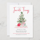 Favorite Things Christmas Party Invitation 招待状 (正面)
