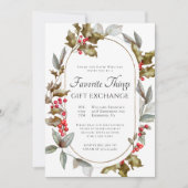 Favorite Things Elegant Botanical Gift Exchange 招待状 (正面)