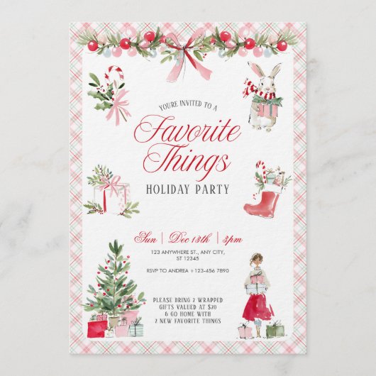 Favorite Things Festive Party Invitation 招待状 (正面)