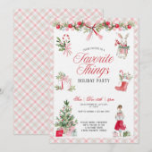 Favorite Things Festive Party Invitation 招待状 (正面/裏面)