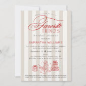 Favorite Things Gift Exchange Bridal Shower Brunch 招待状 (正面)