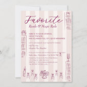 Favorite Things Holiday Book Club Wine Theme Party 招待状 (正面)