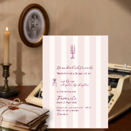 Favorite Things Holiday Book & Wine Club Party サンキューカード