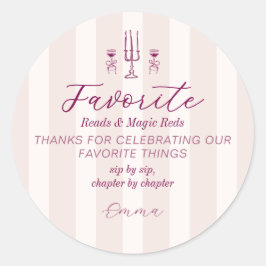 Favorite Things Holiday Book & Wine Club Party ラウンドシール
