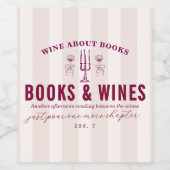 Favorite Things Holiday Book & Wine Club Party ワインラベル (シングルラベル)
